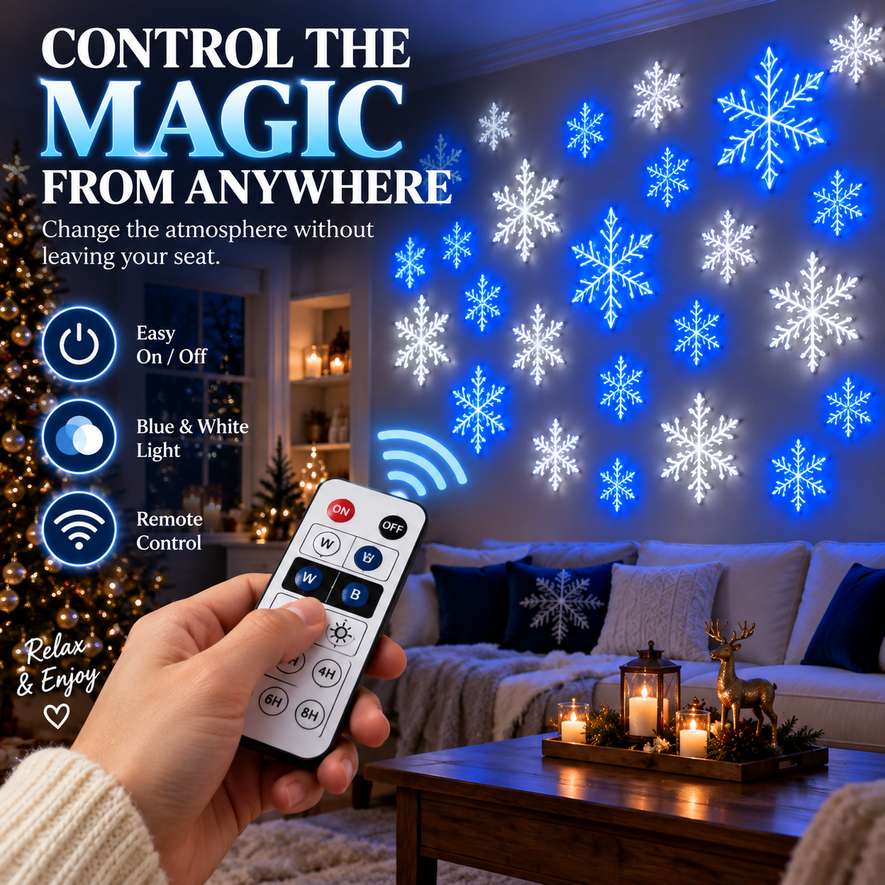 ❄️TYIIFIND LED Snowflake Wall Light Set (12 Pcs)