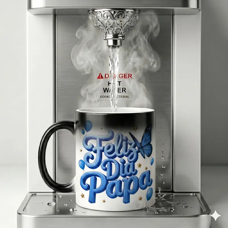 Feliz Día Papá Magic Color Changing Mug – Spanish Father's Day Heat Reveal Coffee Cup Gift for Dad