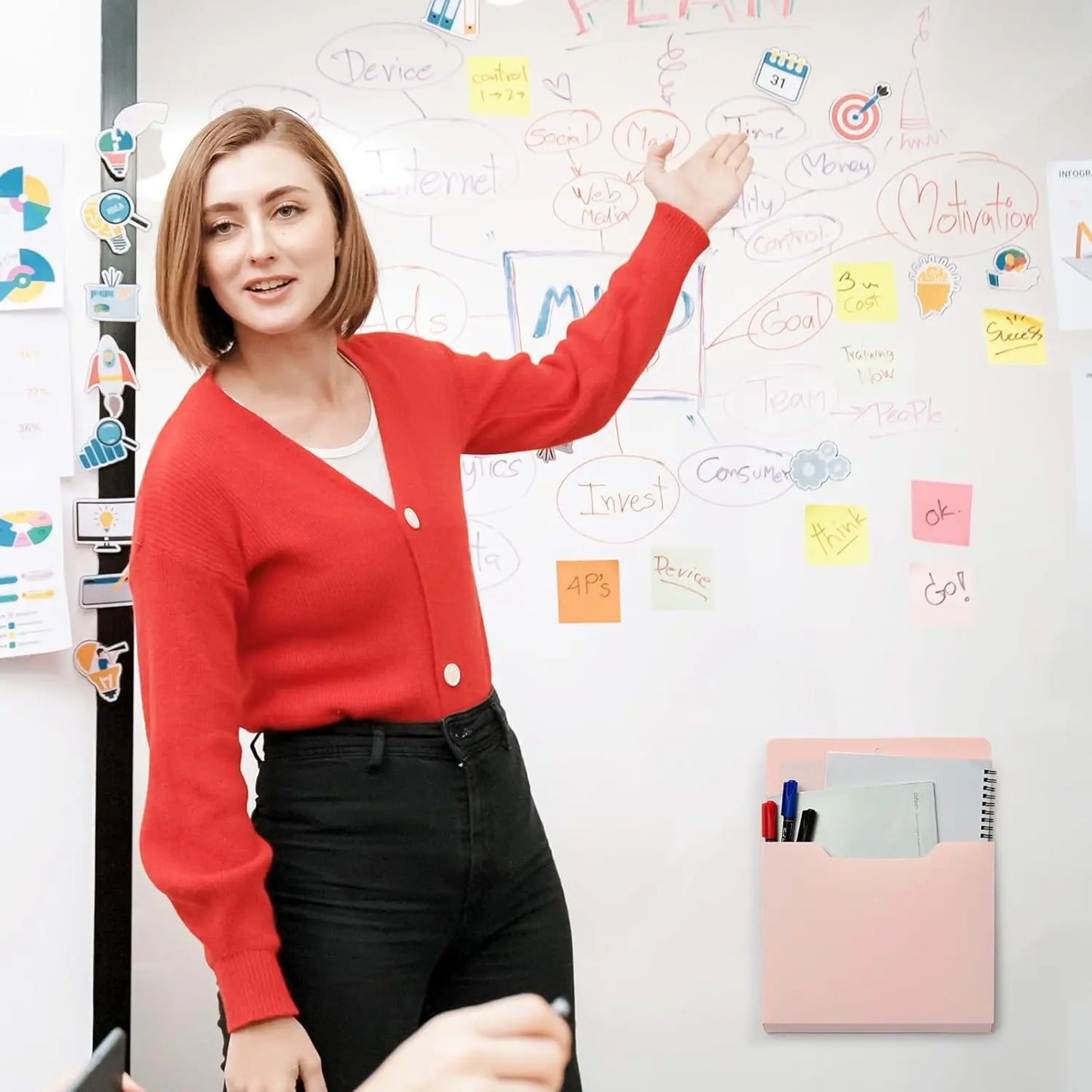 TYIIPLUS™ Magnetic File Organizer for Whiteboards & Walls