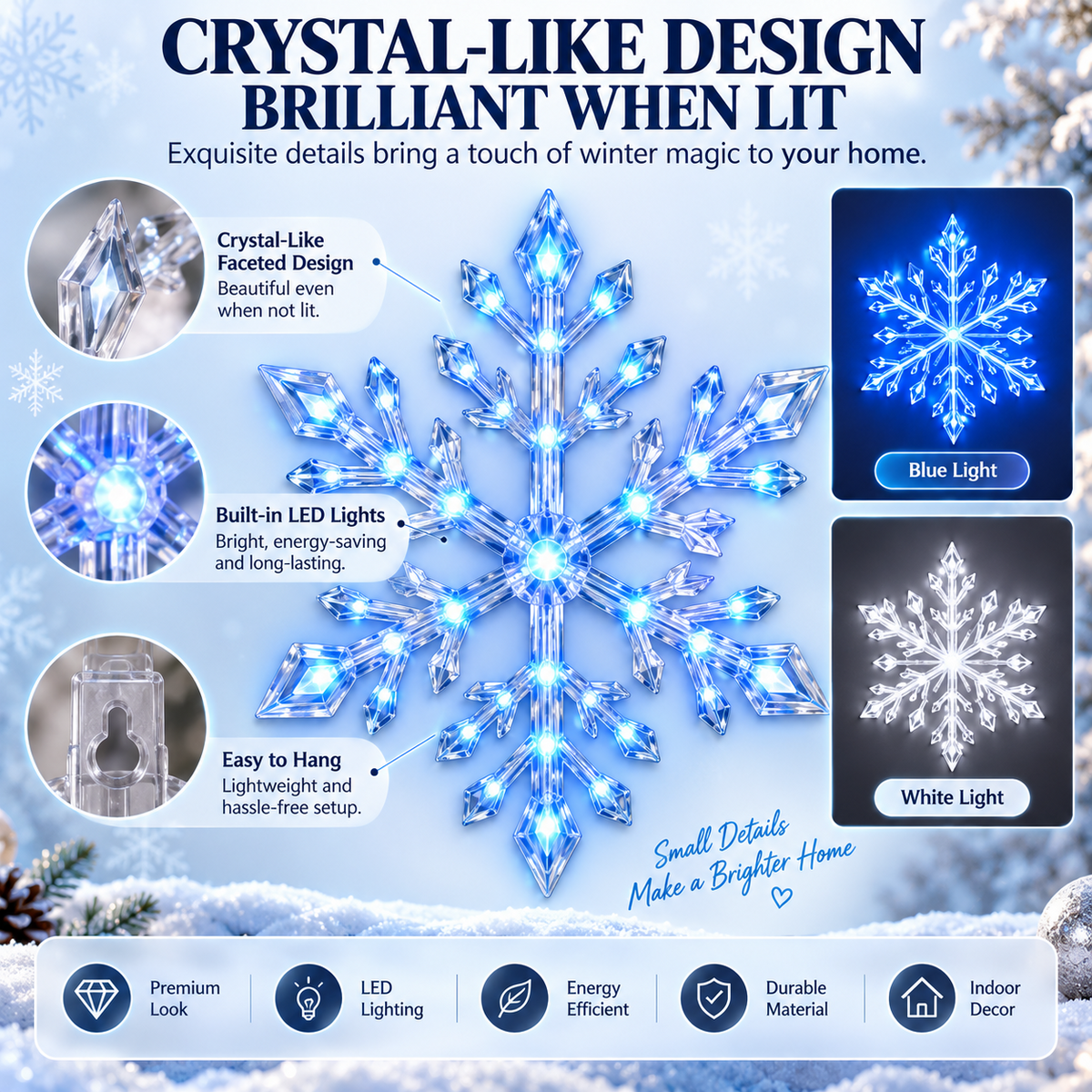 ❄️TYIIFIND LED Snowflake Wall Light Set (12 Pcs)