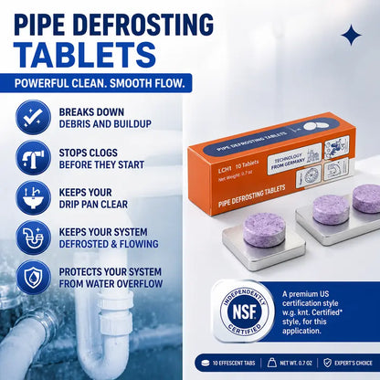 TYIIPLUS™ Multi-Functional Pipe Cleaner Tablets – Drain, Washer & Septic System Cleaning Tablets | Odor Eliminator, Clog Remover & Descaler