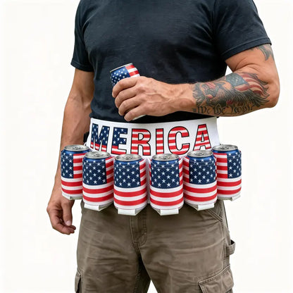 TYIIPLUS™ Patriotic 6-Can Drink Belt