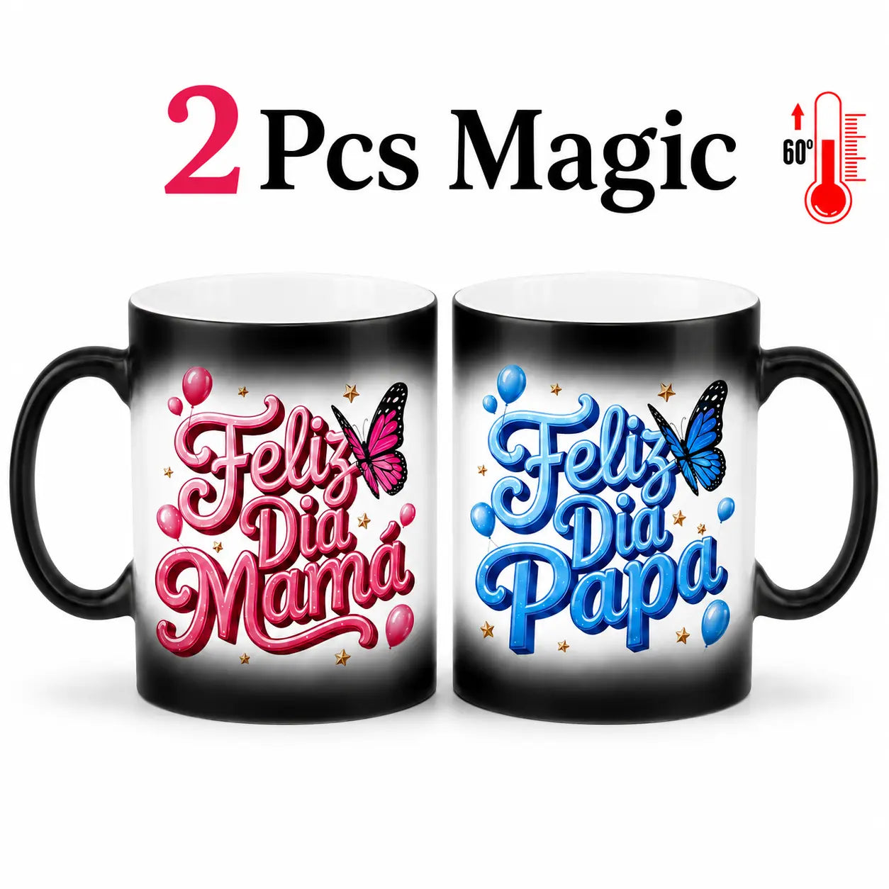 Feliz Día Papá Magic Color Changing Mug – Spanish Father's Day Heat Reveal Coffee Cup Gift for Dad