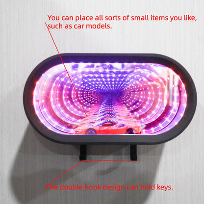 🏎️ Infinite Mirror Tunnel Car Display Key Holder Light