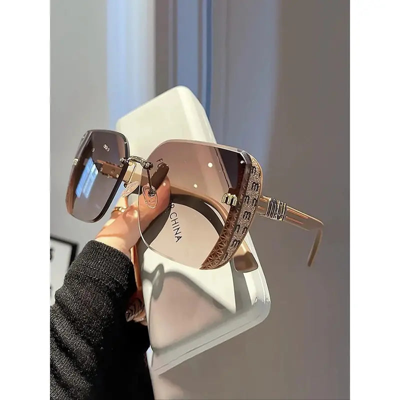TYIIPLUS™ Oversized Rimless Square Sunglasses