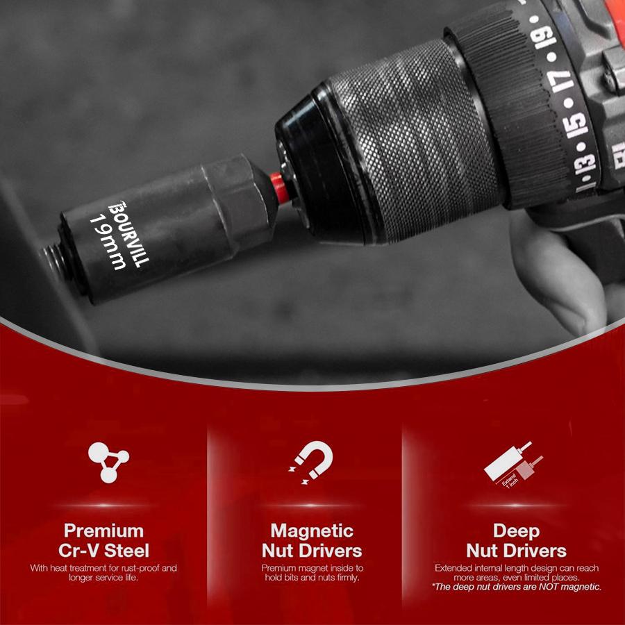 TYIIPLUS™ Magnetic Impact Nut Driver Set