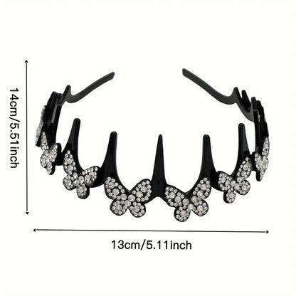 TYIIPLUS™ Crystal Butterfly Hair Hoop Headband