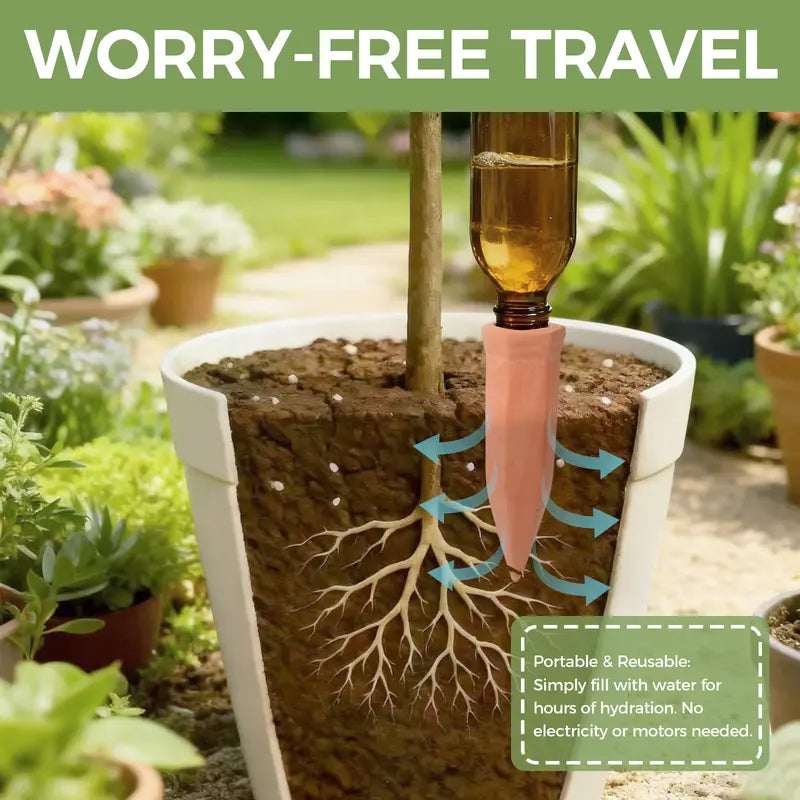 Tyiiplus™ Self-Watering Terracotta Plant Spikes Pack