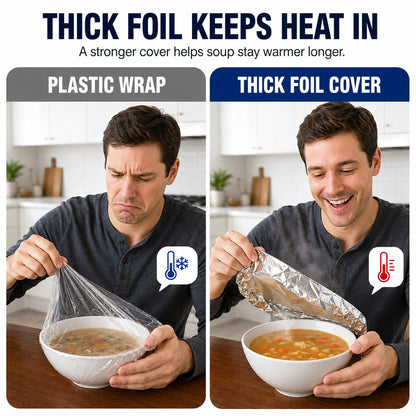 Reusable Foil Food Covers – Airtight Freshness & Bug Protection