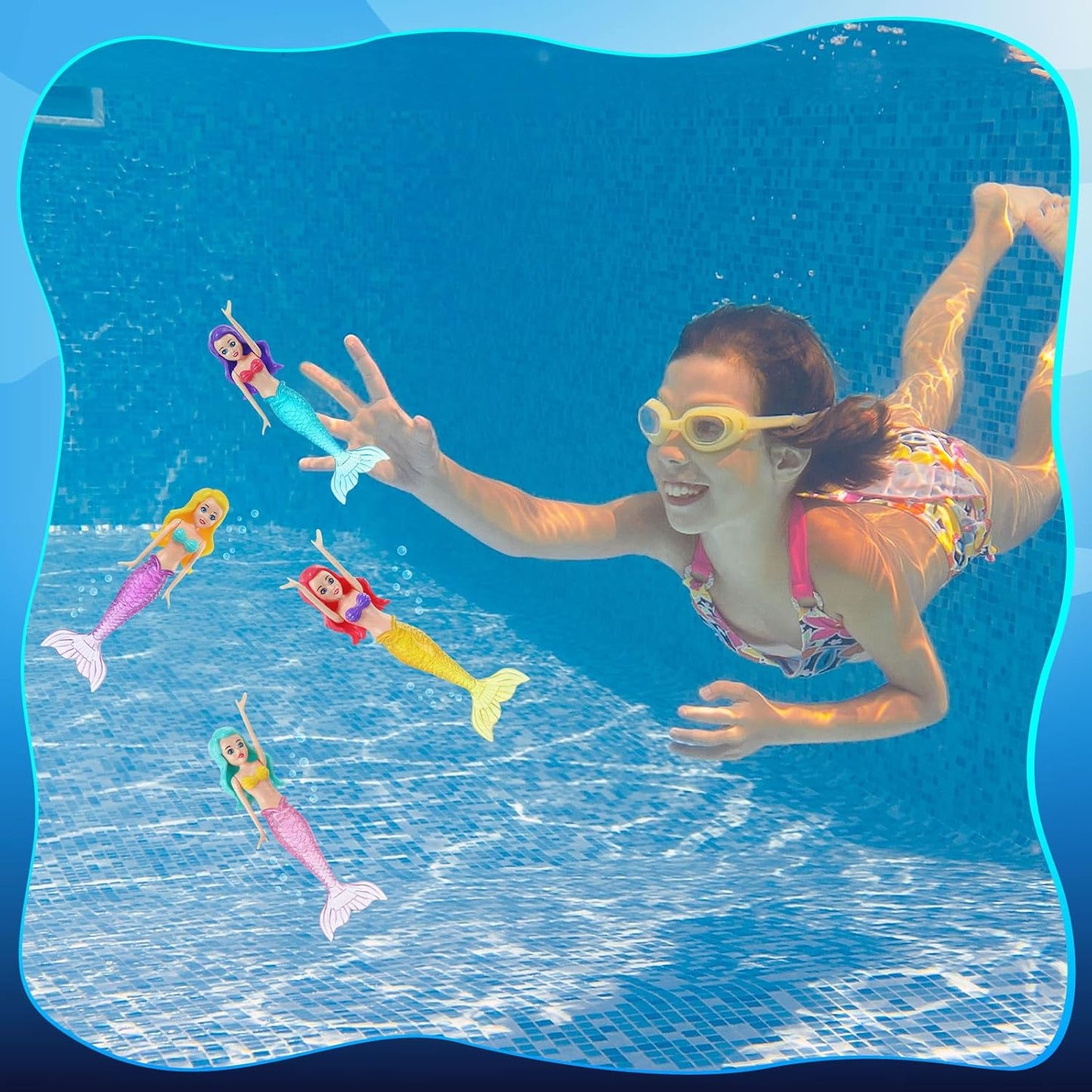 TYIIPLUS™ Colorful Mermaid Dive Toys Set (4-Pack)