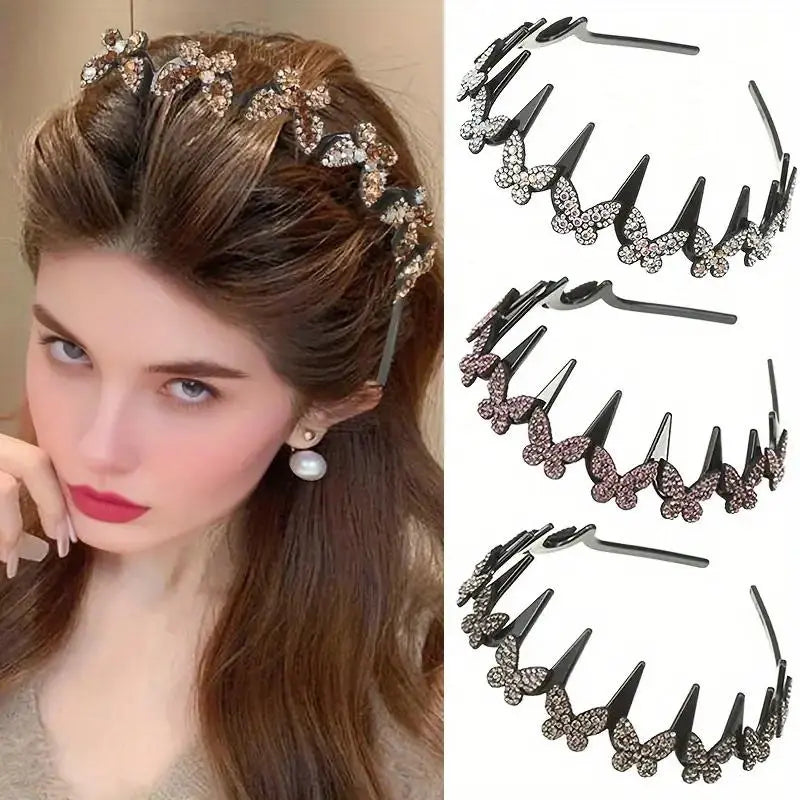 TYIIPLUS™ Crystal Butterfly Hair Hoop Headband