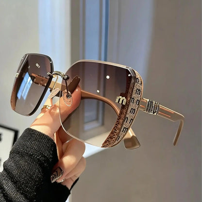 TYIIPLUS™ Oversized Rimless Square Sunglasses