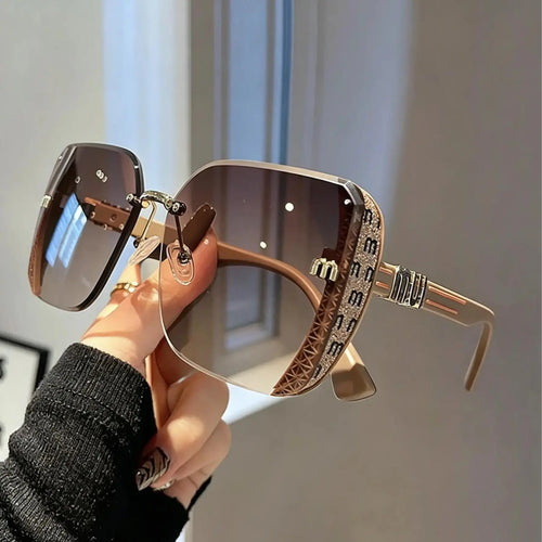 TYIIPLUS™ Oversized Rimless Square Sunglasses