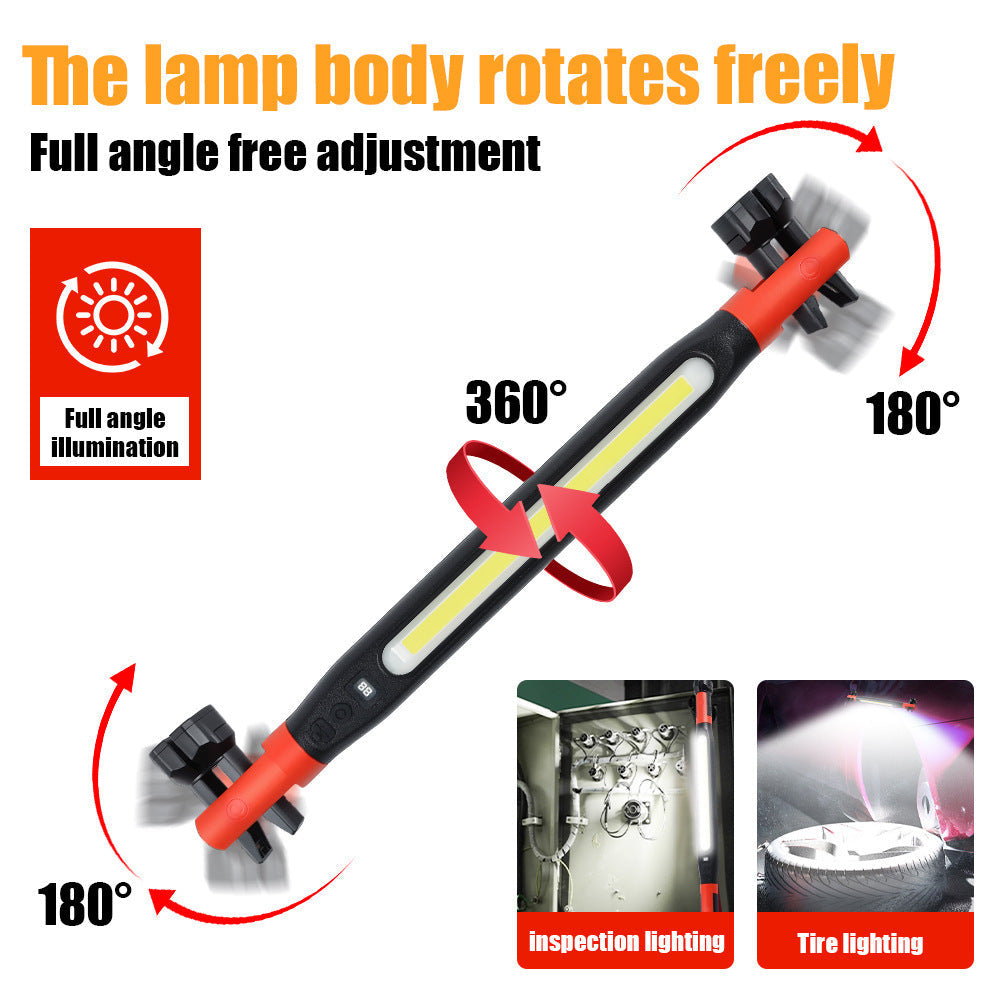 TYIIPLUS™ 3000LM Rechargeable Under Hood Work Light Bar with Magnetic Base & Hooks