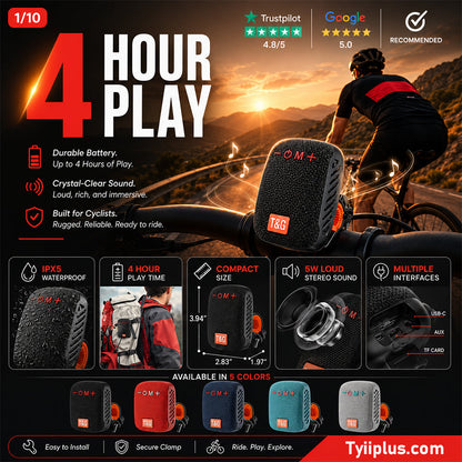Waterproof Bicycle Bluetooth Speaker with Mounting Bracket