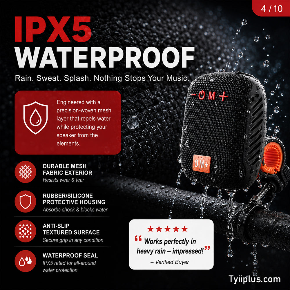 Waterproof Bicycle Bluetooth Speaker with Mounting Bracket