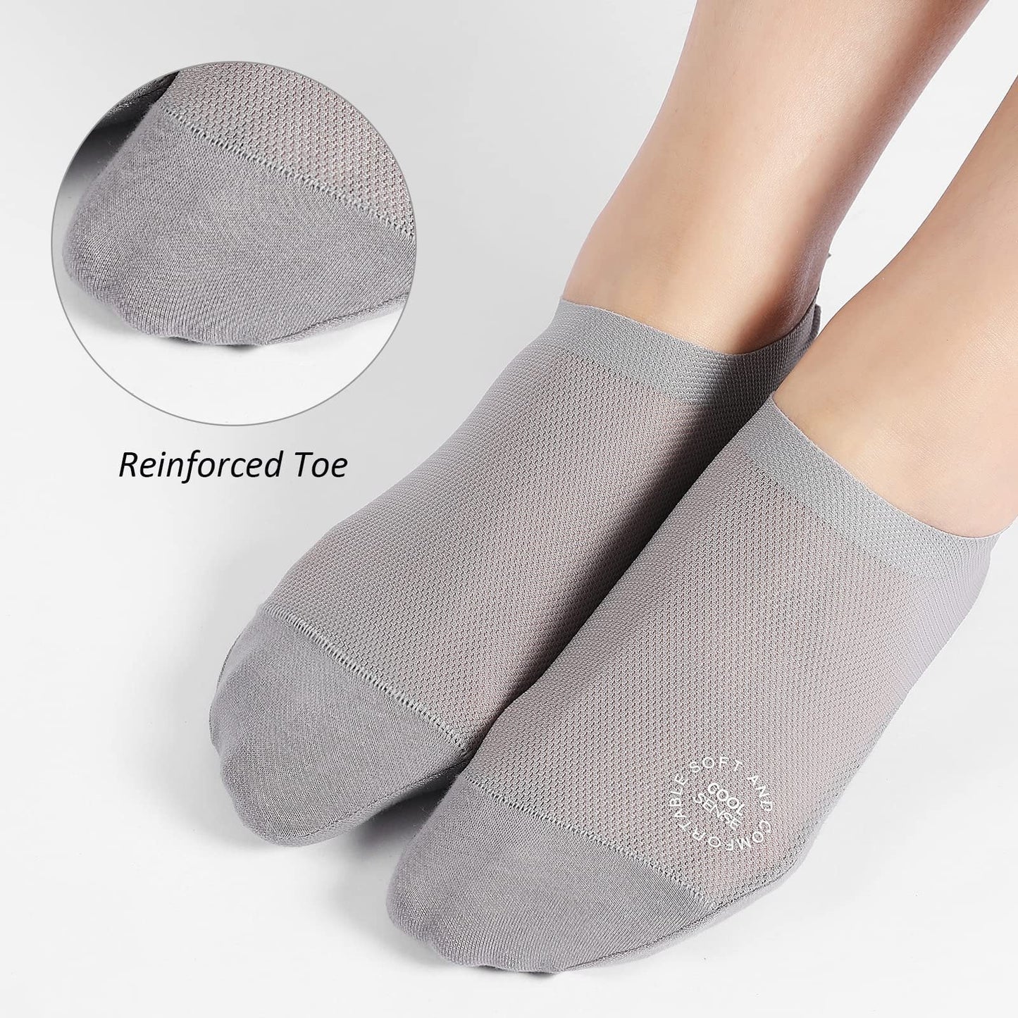 3-Pair Invisible Grip Socks Pack 🧦Breathable | Low-Cut | Anti-Slip | Sweat-Absorbing