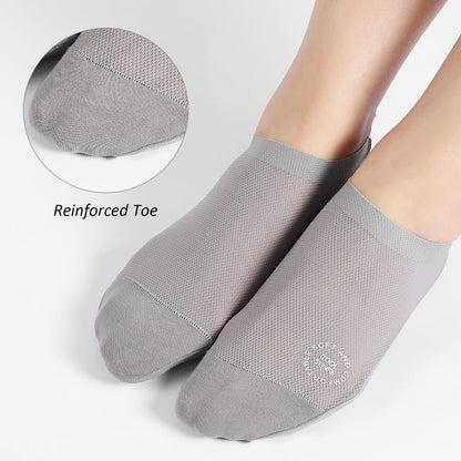 3-Pair Invisible Grip Socks Pack 🧦Breathable | Low-Cut | Anti-Slip | Sweat-Absorbing
