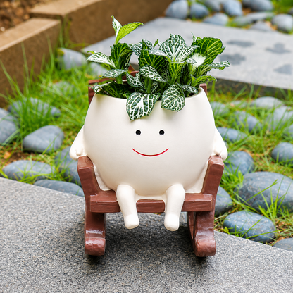 Smiley Face Planter Pot