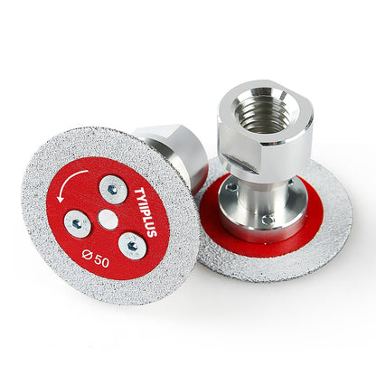 Professional 50mm (2") Diamond Grinding & Cutting Disc with RemovabIe FIange for Tile & Stone