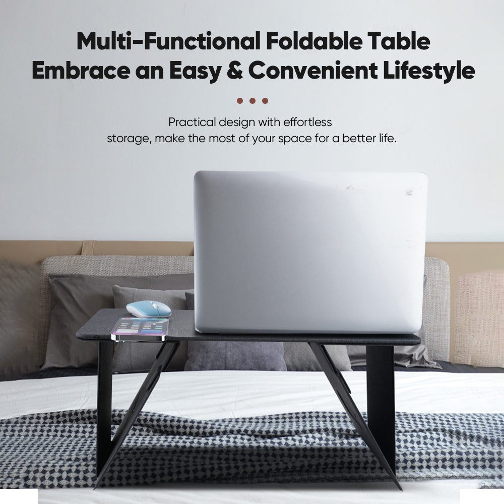 TYIIPLUS Ultra-Slim Foldable Laptop Desk with Integrated Wireless Charging