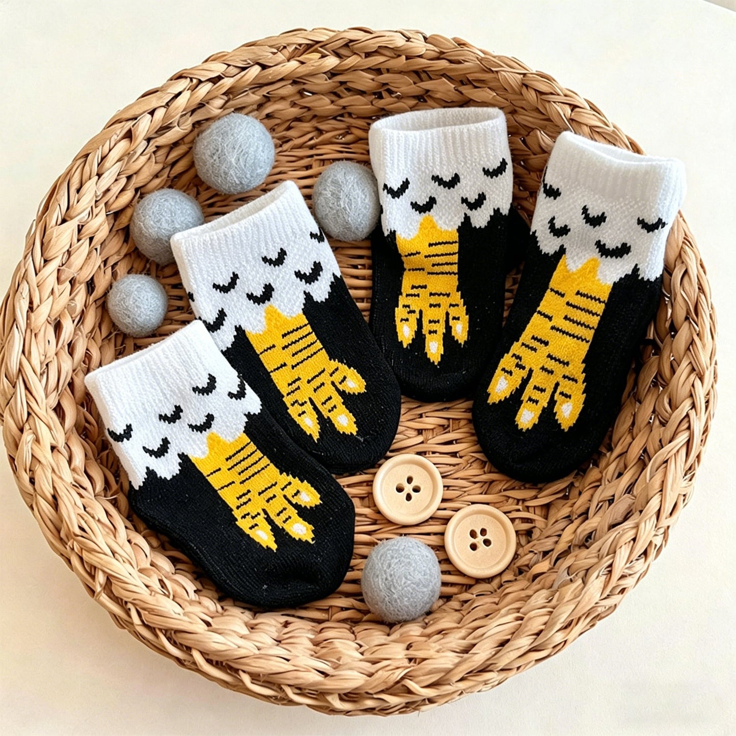 🐥 Cute Cotton Baby Chicken Feet Socks