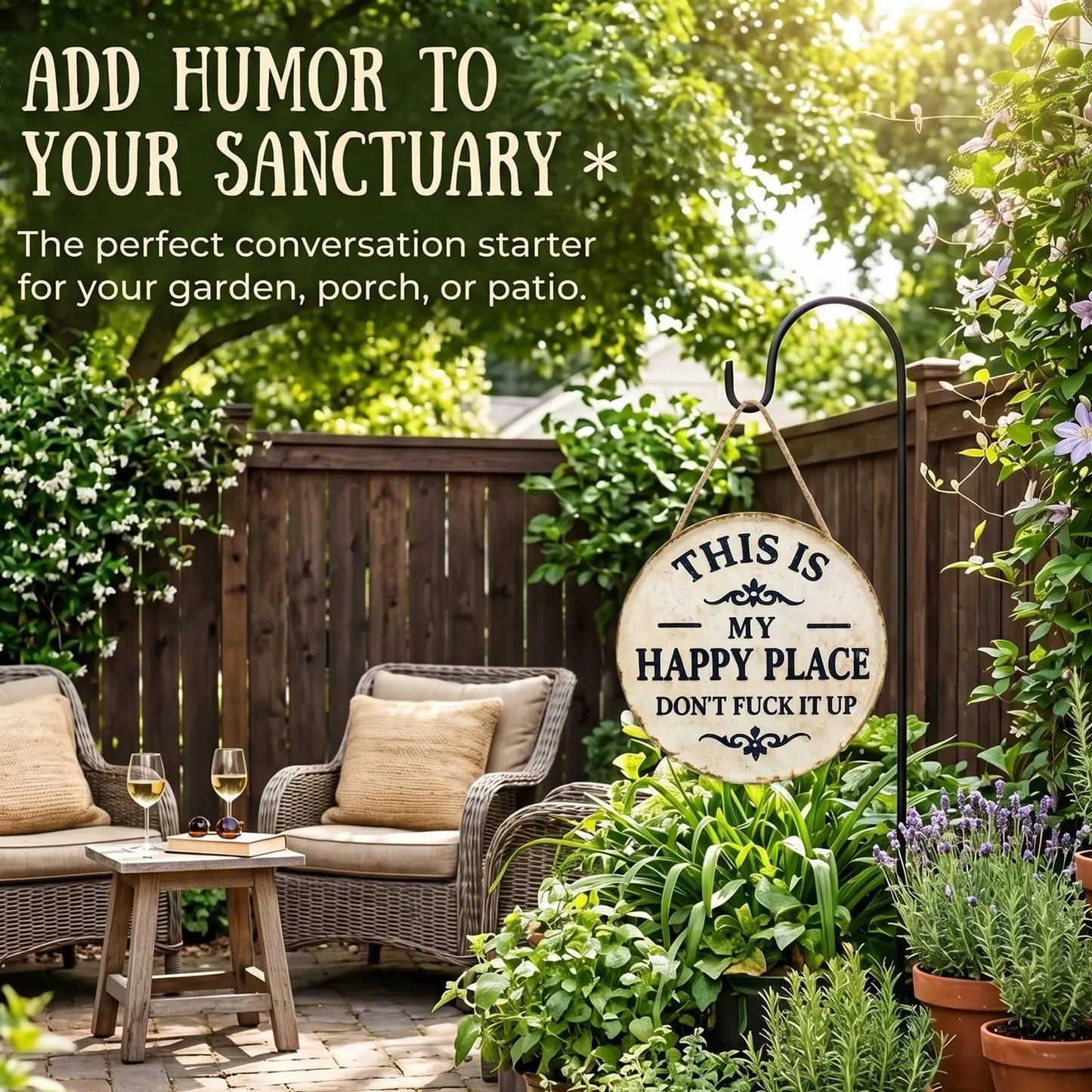 This Is My Happy Place Metal Wall Sign
