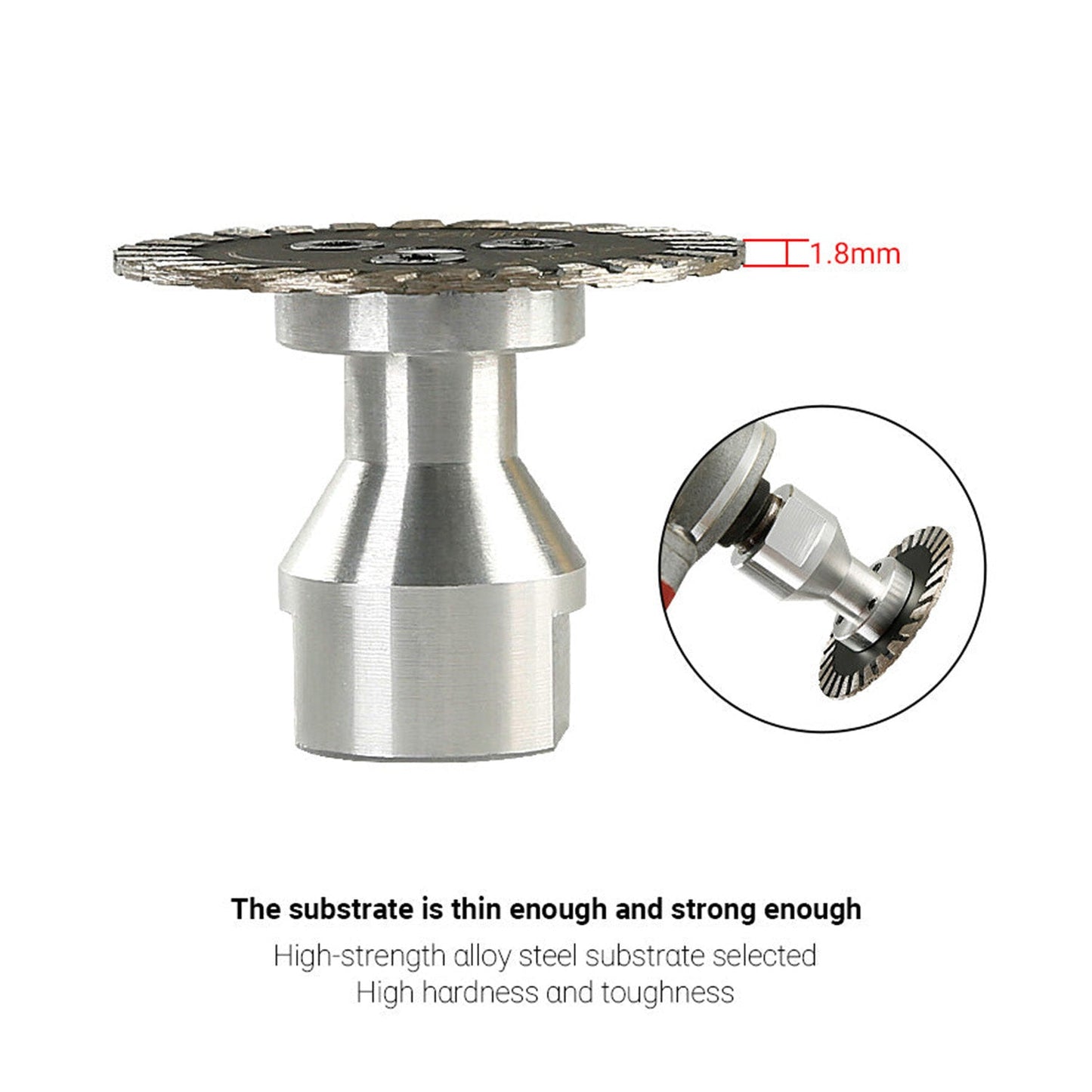 Professional 50mm (2") Diamond Grinding & Cutting Disc with RemovabIe FIange for Tile & Stone