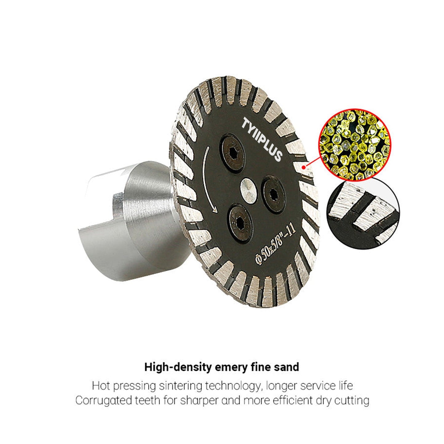 Professional 50mm (2") Diamond Grinding & Cutting Disc with RemovabIe FIange for Tile & Stone