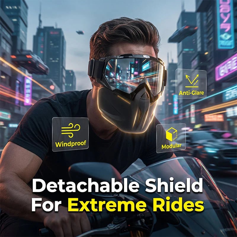 🔥Detachable Full Face Goggle Mask