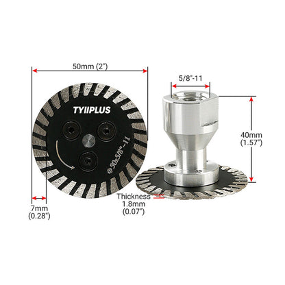 Professional 50mm (2") Diamond Grinding & Cutting Disc with RemovabIe FIange for Tile & Stone