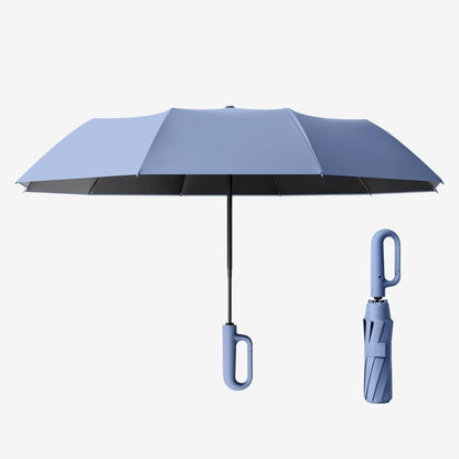 Creative Ring Buckle Windproof Reinforced Umbrella – Automatic Folding Sun & Rain Umbrella