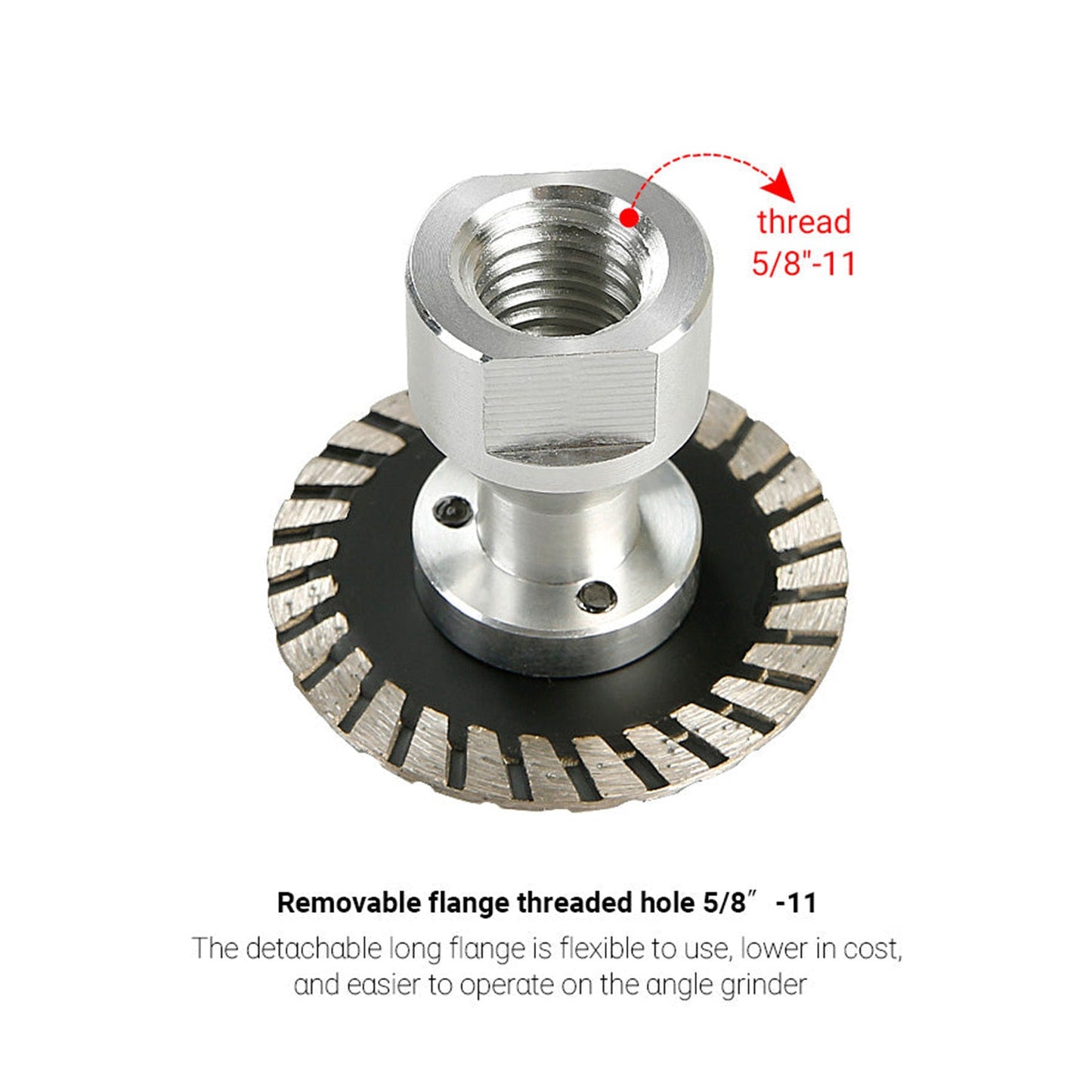 Professional 50mm (2") Diamond Grinding & Cutting Disc with RemovabIe FIange for Tile & Stone