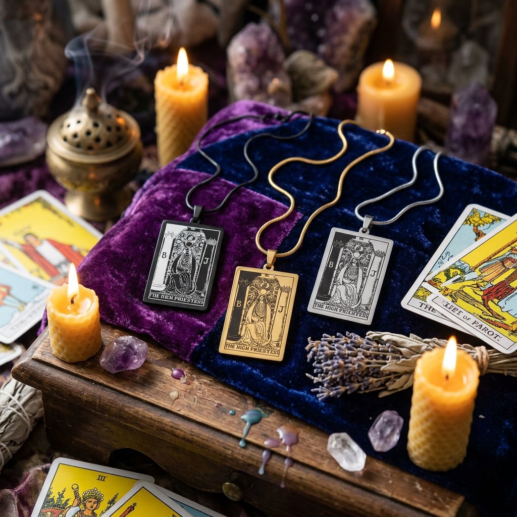🔮 Mystical Tarot Card Pendant Necklace