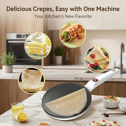 TYIIPLUS Portable 8-Inch Nonstick Electric Crepe Maker
