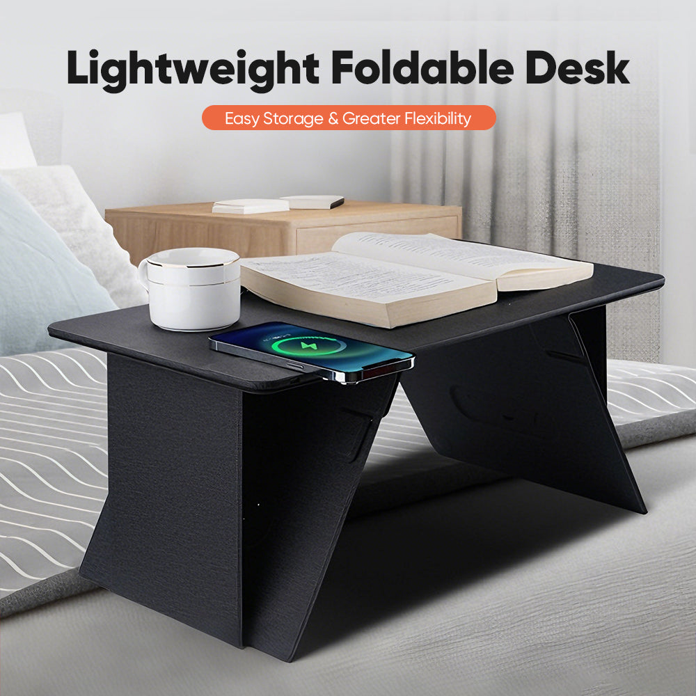 TYIIPLUS Ultra-Slim Foldable Laptop Desk with Integrated Wireless Charging