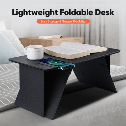 TYIIPLUS Ultra-Slim Foldable Laptop Desk with Integrated Wireless Charging