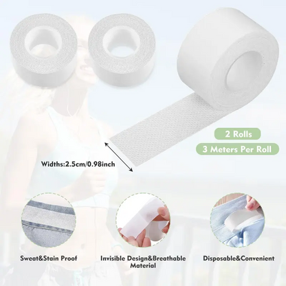 2 Rolls Invisible Sweat Pads & Collar Protectors for Shirts – Unisex Sweat Guard