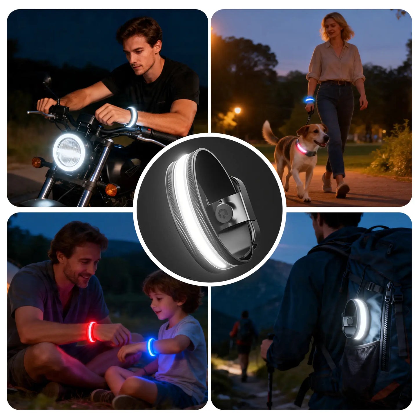 Ultra-Flexible 3-in-1 LED Work Light: Motion Sensor, Magnetic Base & Wearable Light