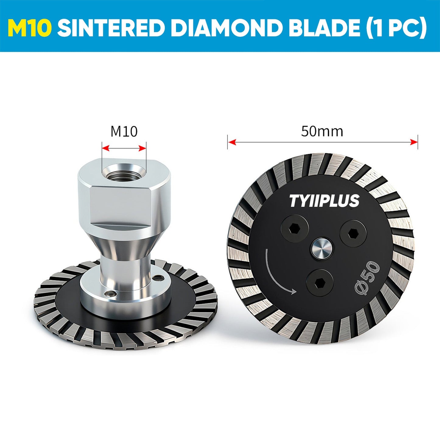 Professional 50mm (2") Diamond Grinding & Cutting Disc with RemovabIe FIange for Tile & Stone
