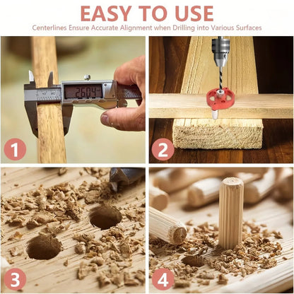 Woodworking Drill Guide Precision Center Locator Tool