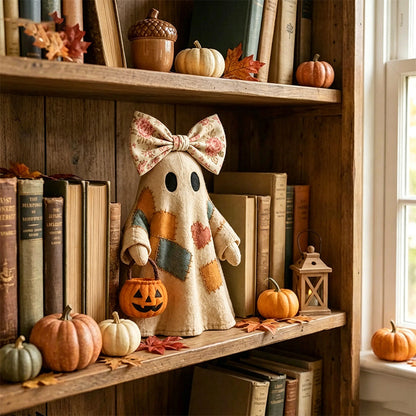 🍂👻 Lighted Vintage Patchwork Ghost