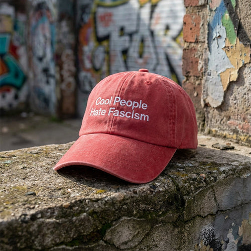 🕊️Cool People Hate Fascism Embroidered Cap