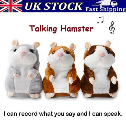 🐹 Talking Hamster Plush – repeats whatever you say, auto head-shaking, hilarious fun for kids & adults🎁