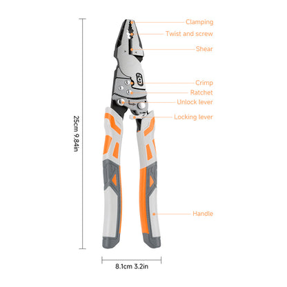 Heavy-Duty Ratchet Locking Pliers, Adjustable Multipurpose Hand Tool for Clamping, Gripping, Fastening & Maintenance