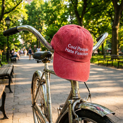 🕊️Cool People Hate Fascism Embroidered Cap