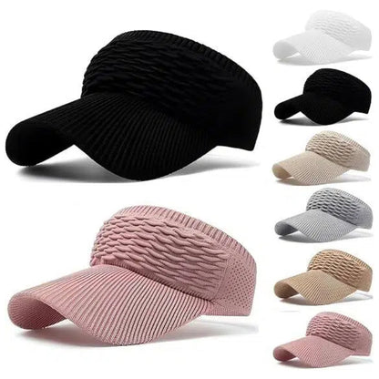 2-Pack Women’s Open-Top Breathable UV-Protection High-Ponytail Sun Visor