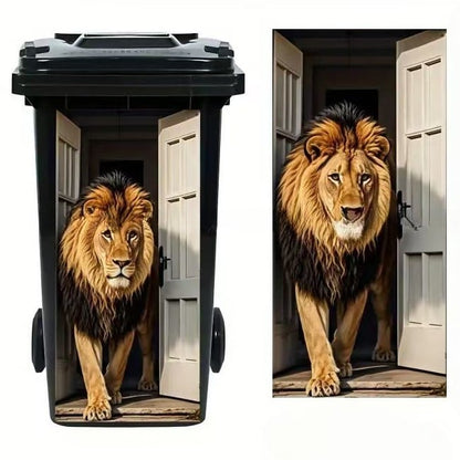 🫏 Donkey Painting Trash Can Sticker
