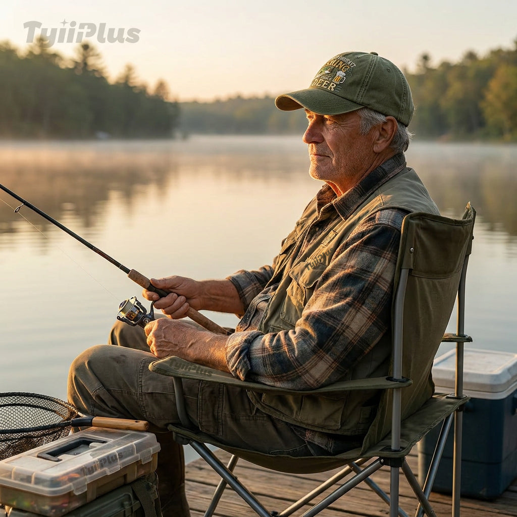 Weekend Forecast: Fishing With A Chance Of Beer Vintage Dad Cap – Funny Fishing Hat for Men