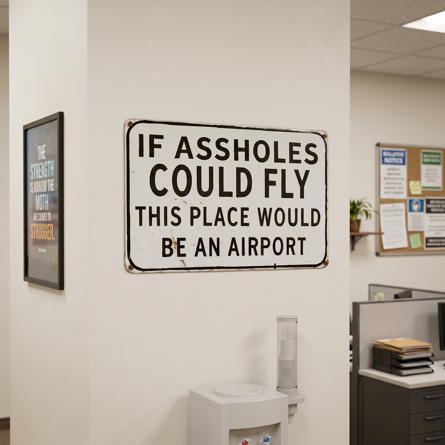 Funny "If Assholes Could Fly" Vintage Metal Sign – Hilarious Man Cave Wall Decor ✈️😂